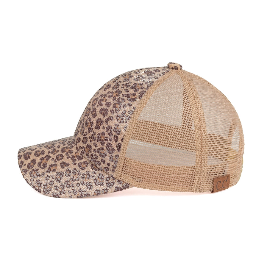 Cc Sequin Leopard Baseball Cap ( BAB-8041 )