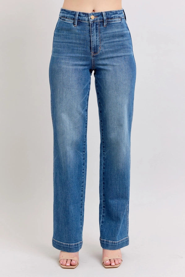 Judy Blue High Waist Straight Denim Trouser