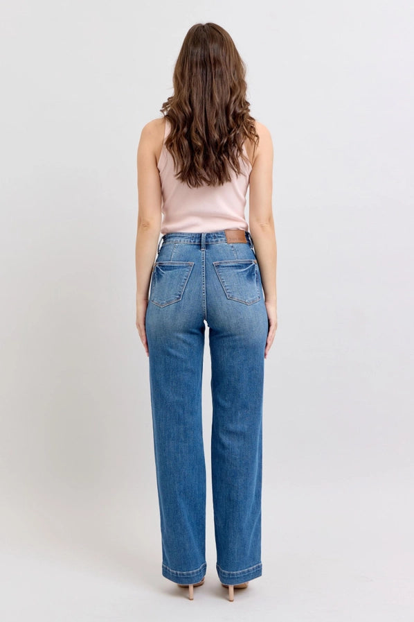 Judy Blue High Waist Straight Denim Trouser