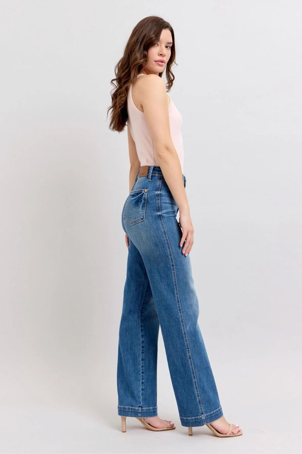 Judy Blue High Waist Straight Denim Trouser