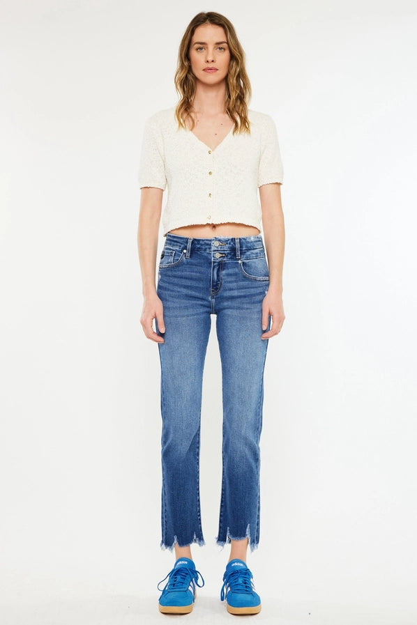 High Rise Slim Straight JEANS