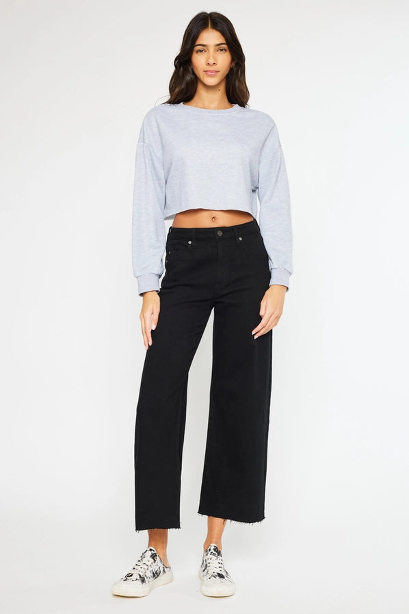 High Rise Crop Wide Leg JEANS-