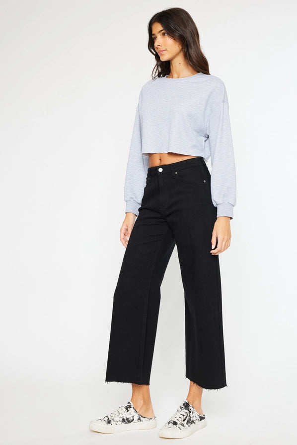 High Rise Crop Wide Leg JEANS-