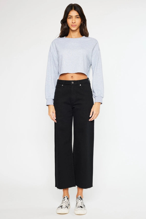 High Rise Crop Wide Leg JEANS-