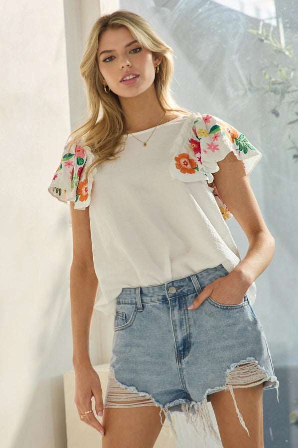 Plus Crinkled Solid Fabric Blouse